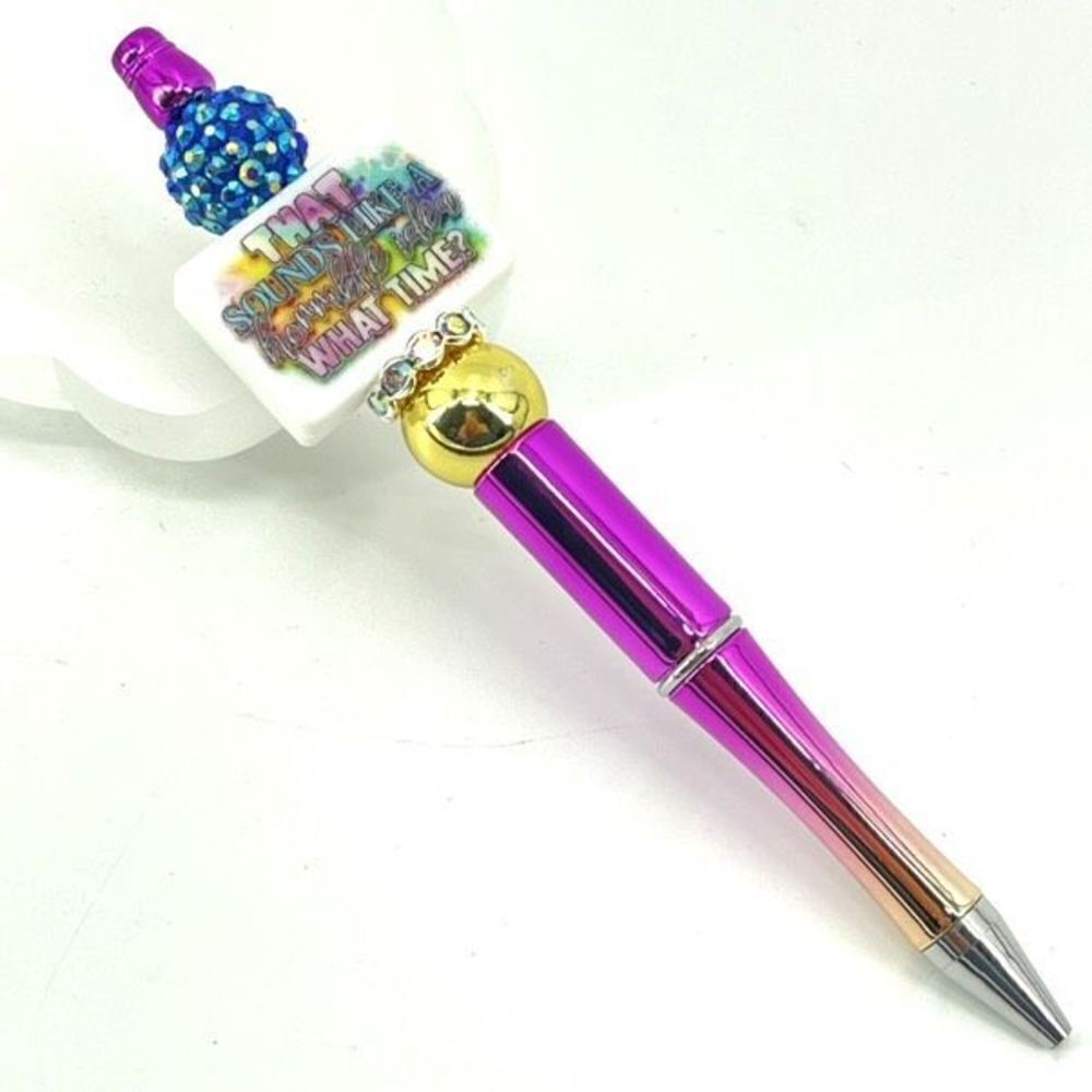 That sounds like a terrible idea. What time? pen handmade NEW bling rhinestone f